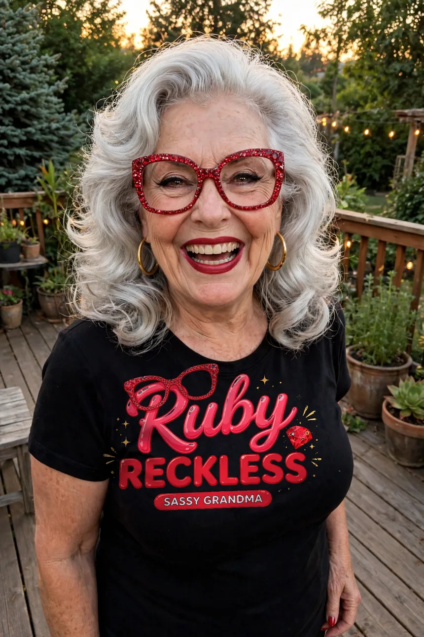 Ruby Reckless L9 primary logo tee mockup